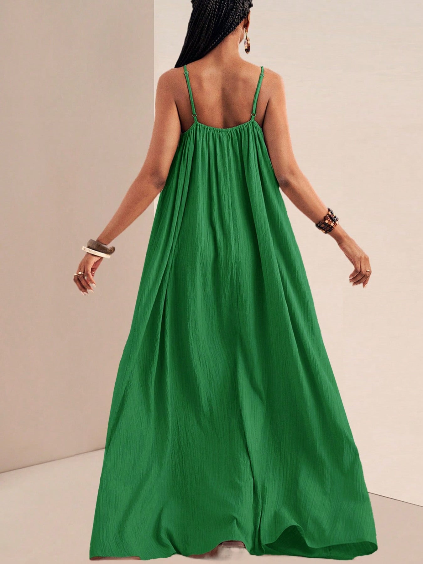 Spaghetti Strap Flowy Maxi Dress by Trendsi