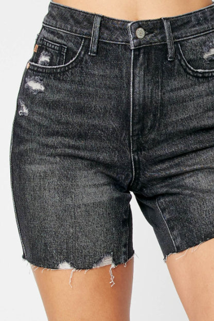 Judy Blue Full Size High Waist Tummy Control Denim Shorts – Uneeque Designzz