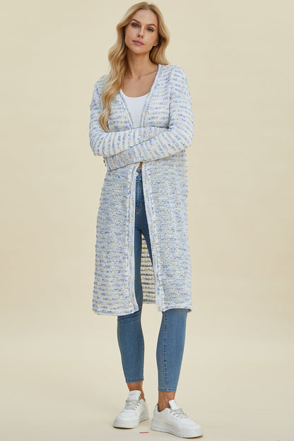 Double Take Full Size Open-Front Longline Cardigan – Uneeque Designzz