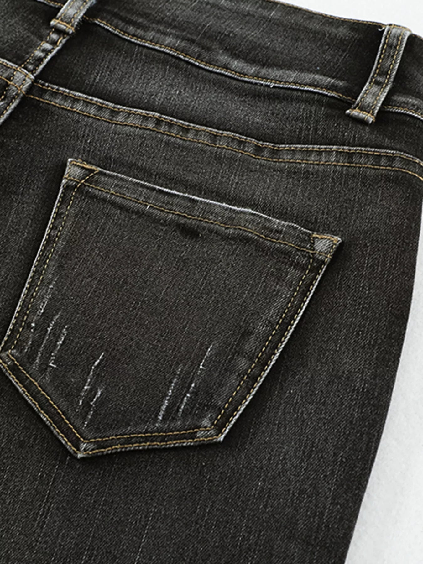 High Waist Distressed Straight Leg Jeans by Trendsi