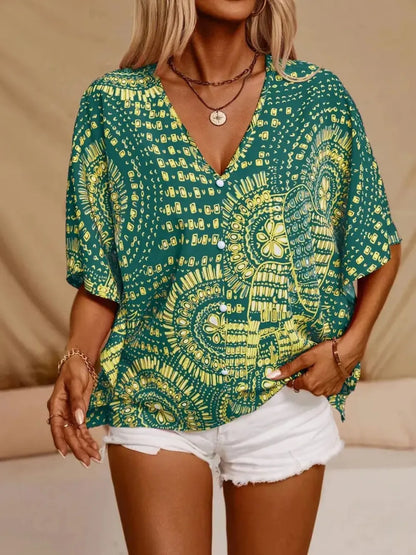 V-Neck Half Sleeve Top – Uneeque Designzz