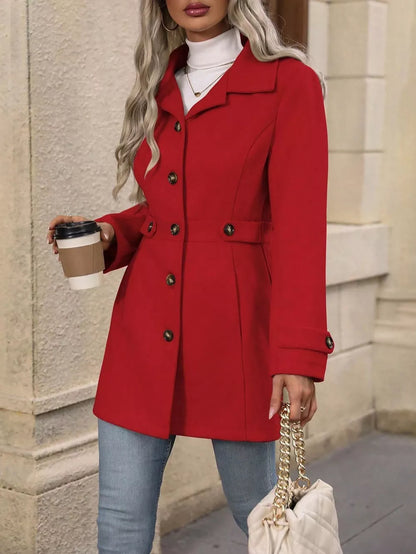 Collared Neck Button-Up Coat – Uneeque Designzz