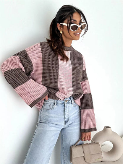 Color Block Long Sleeve Sweater – Uneeque Designzz