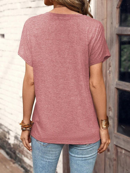 Half Button Short Sleeve Top – Uneeque Designzz