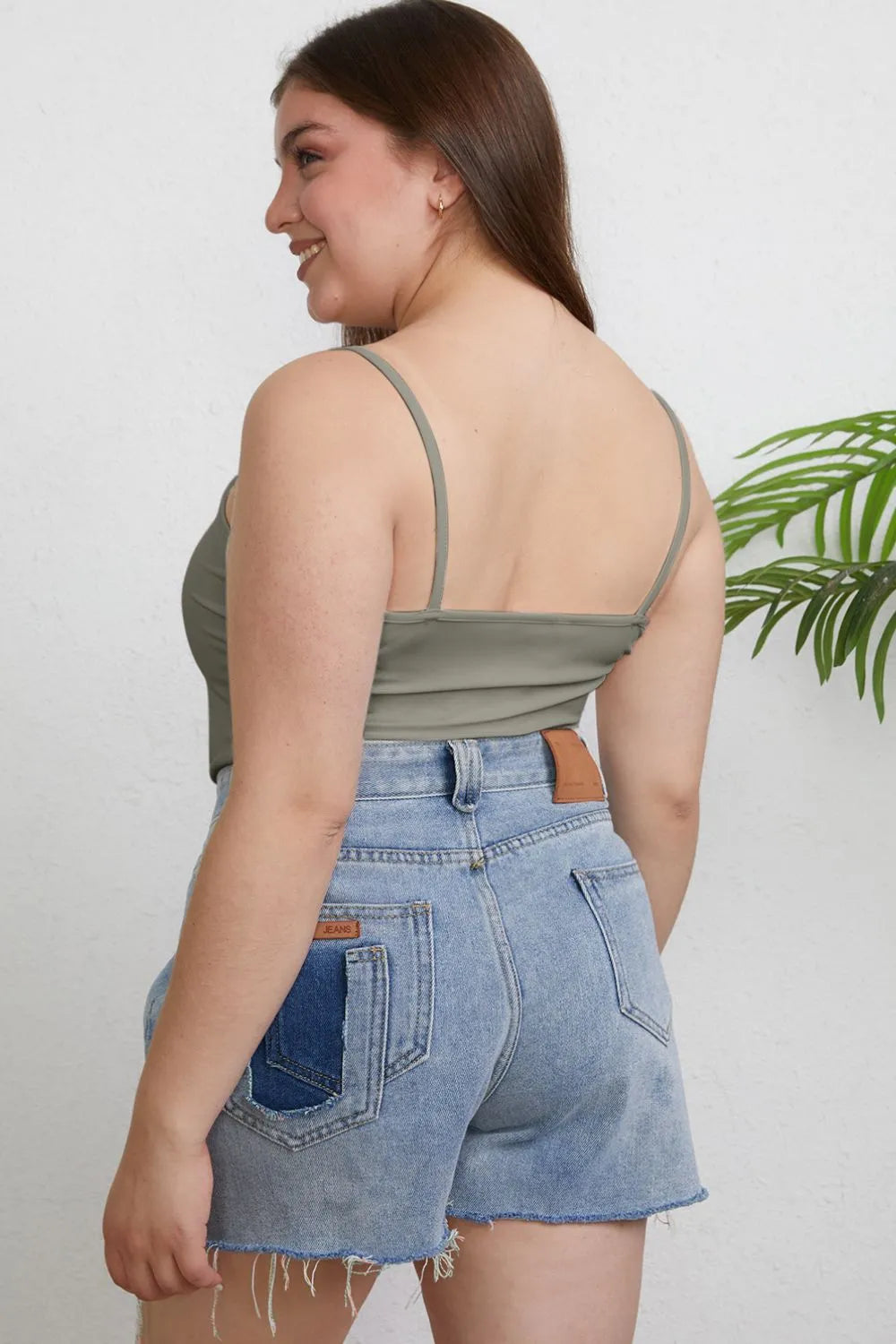 Basic Bae Full Size Round Neck Slim Cami Plus Size by Trendsi