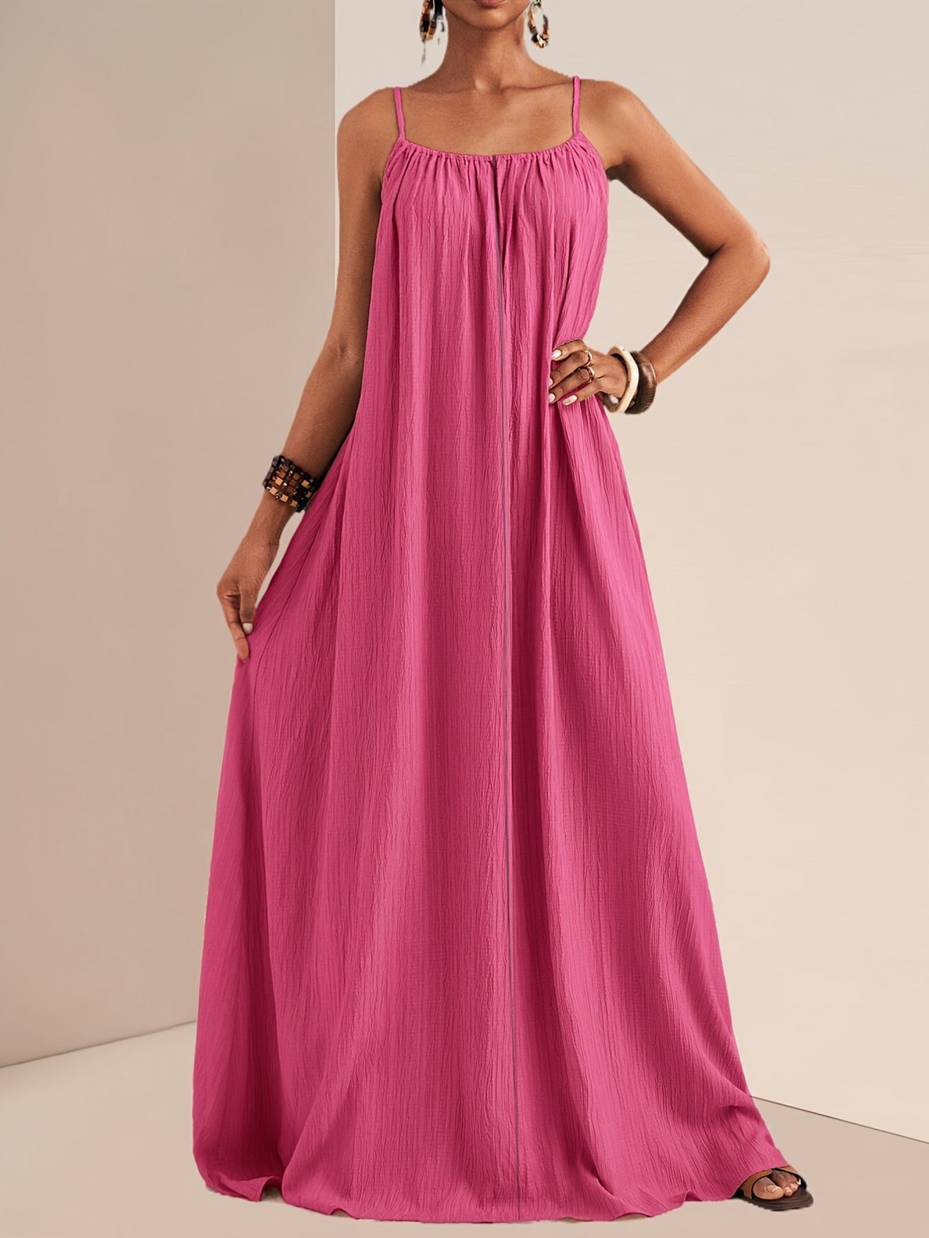 Spaghetti Strap Flowy Maxi Dress by Trendsi