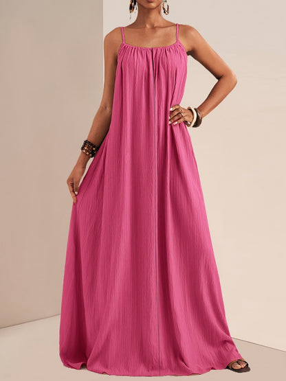 Spaghetti Strap Flowy Maxi Dress – Uneeque Designzz