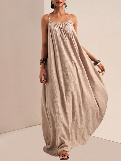 Spaghetti Strap Flowy Maxi Dress – Uneeque Designzz