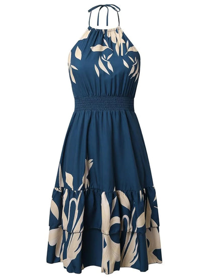 Paisley Print Halter Neck Mini Dress – Uneeque Designzz