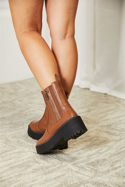 Forever Link Side Zip Platform Boots – Uneeque Designzz