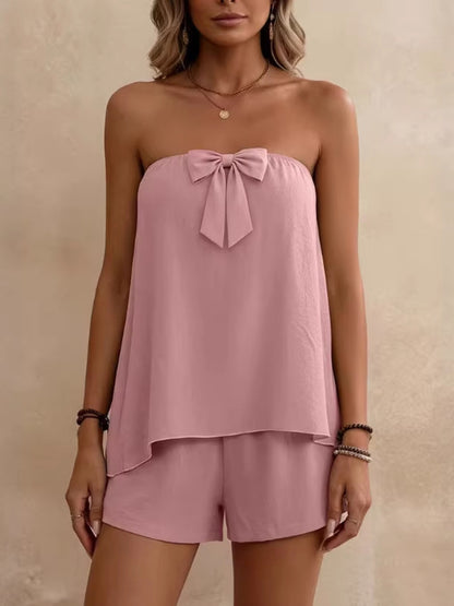 Bowknot Tube Top & Shorts Set – Uneeque Designzz