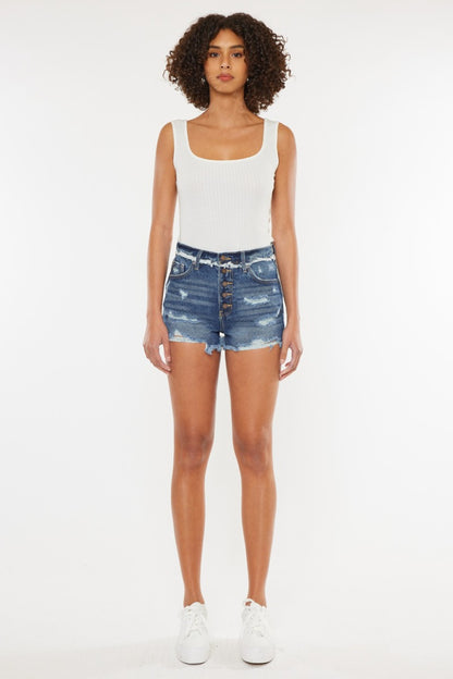 Kancan Distressed Button Fly Denim Shorts – Uneeque Designzz