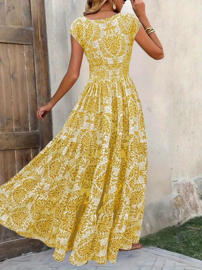 Cap Sleeve Maxi Dress – Uneeque Designzz