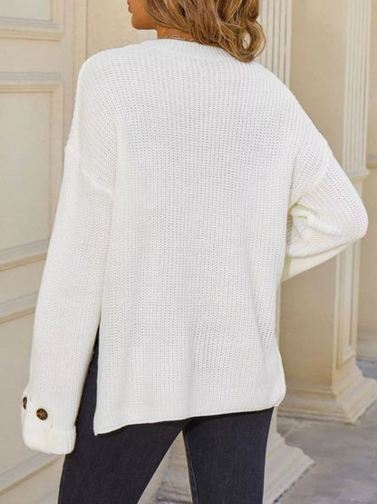 Pocket Detail Round Neck Sweater – Uneeque Designzz