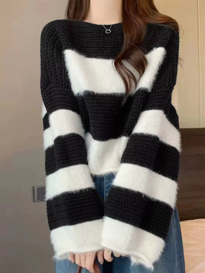 Color Block Dropped Shoulder Sweater – Uneeque Designzz