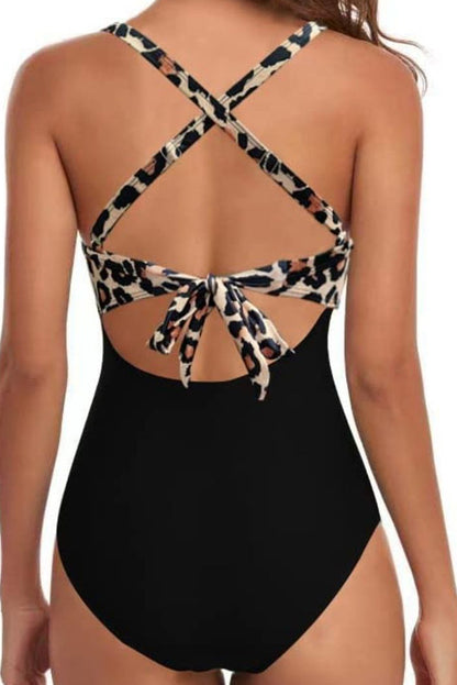 Tied Crisscross Cutout One-Piece Swimwear – Uneeque Designzz