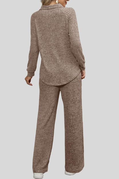 Ribbed Long Sleeve Top and Pocketed Pants Set – Uneeque Designzz