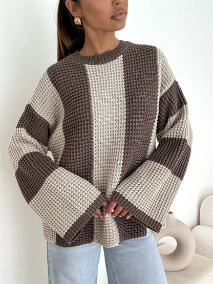 Color Block Long Sleeve Sweater – Uneeque Designzz