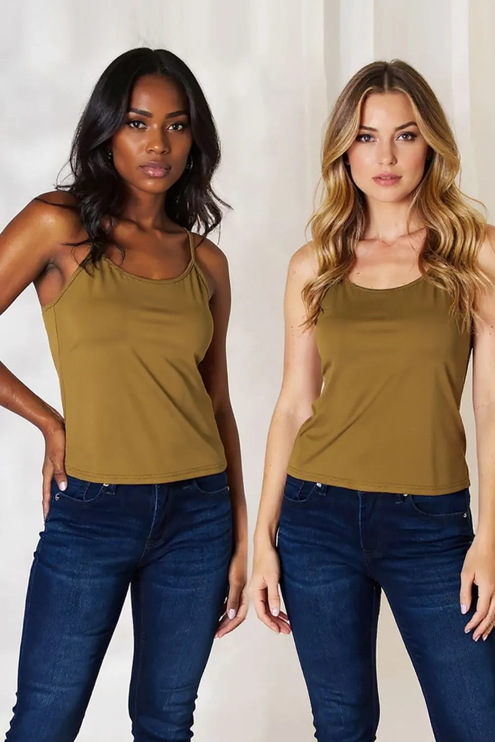 Basic Bae Full Size Round Neck Slim Cami Plus Size by Trendsi