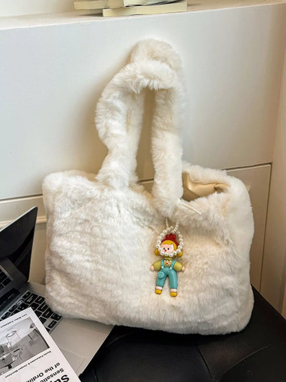 Fluffy Cartoon Charm Shoulder Bag – Uneeque Designzz
