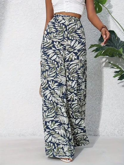 Printed High Waist Wide Leg Pants – Uneeque Designzz