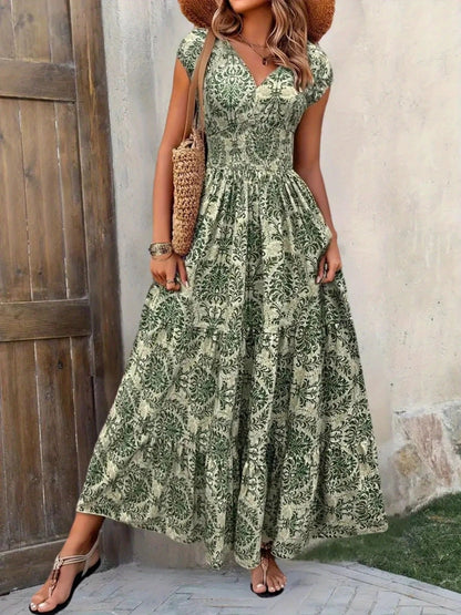 Cap Sleeve Maxi Dress – Uneeque Designzz
