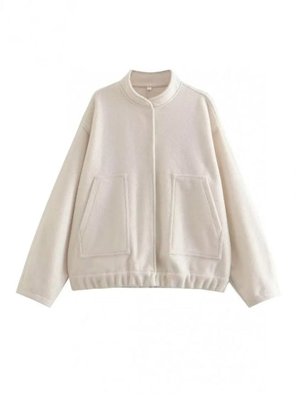 Unlined Cotton Blend Drop Shoulder Button Jacket Relaxed Fit Outerwear – Uneeque Designzz