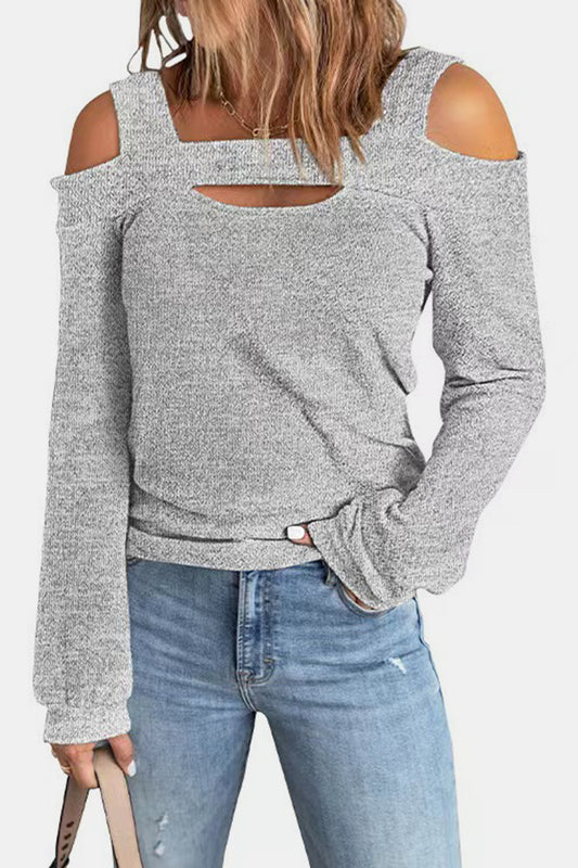Full Size Cutout Cold Shoulder Blouse by Trendsi