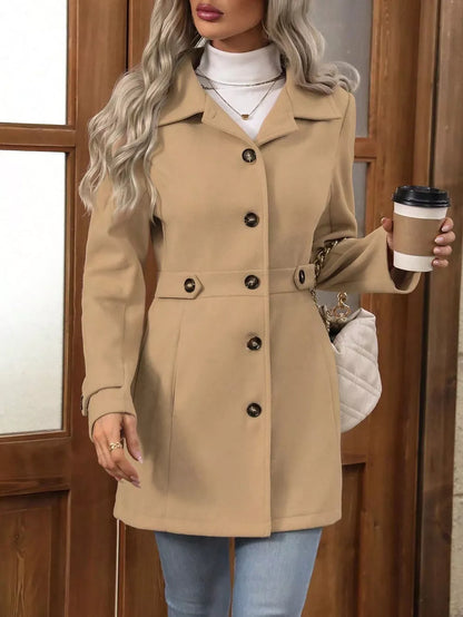 Collared Neck Button-Up Coat – Uneeque Designzz