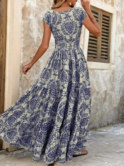 Cap Sleeve Maxi Dress – Uneeque Designzz