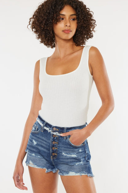Kancan Distressed Button Fly Denim Shorts – Uneeque Designzz