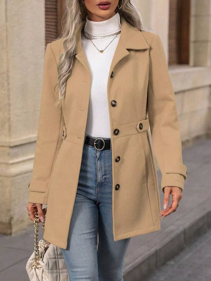 Collared Neck Button-Up Coat – Uneeque Designzz