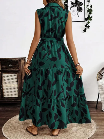 Chic Tie Waist Sleeveless Maxi Dress – Uneeque Designzz