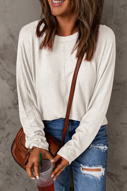 Double Take Full Size Round Neck Long Sleeve T-Shirt – Uneeque Designzz