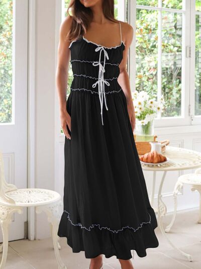 Devine Frill Ruffled Hem Midi Cami Dress – Uneeque Designzz