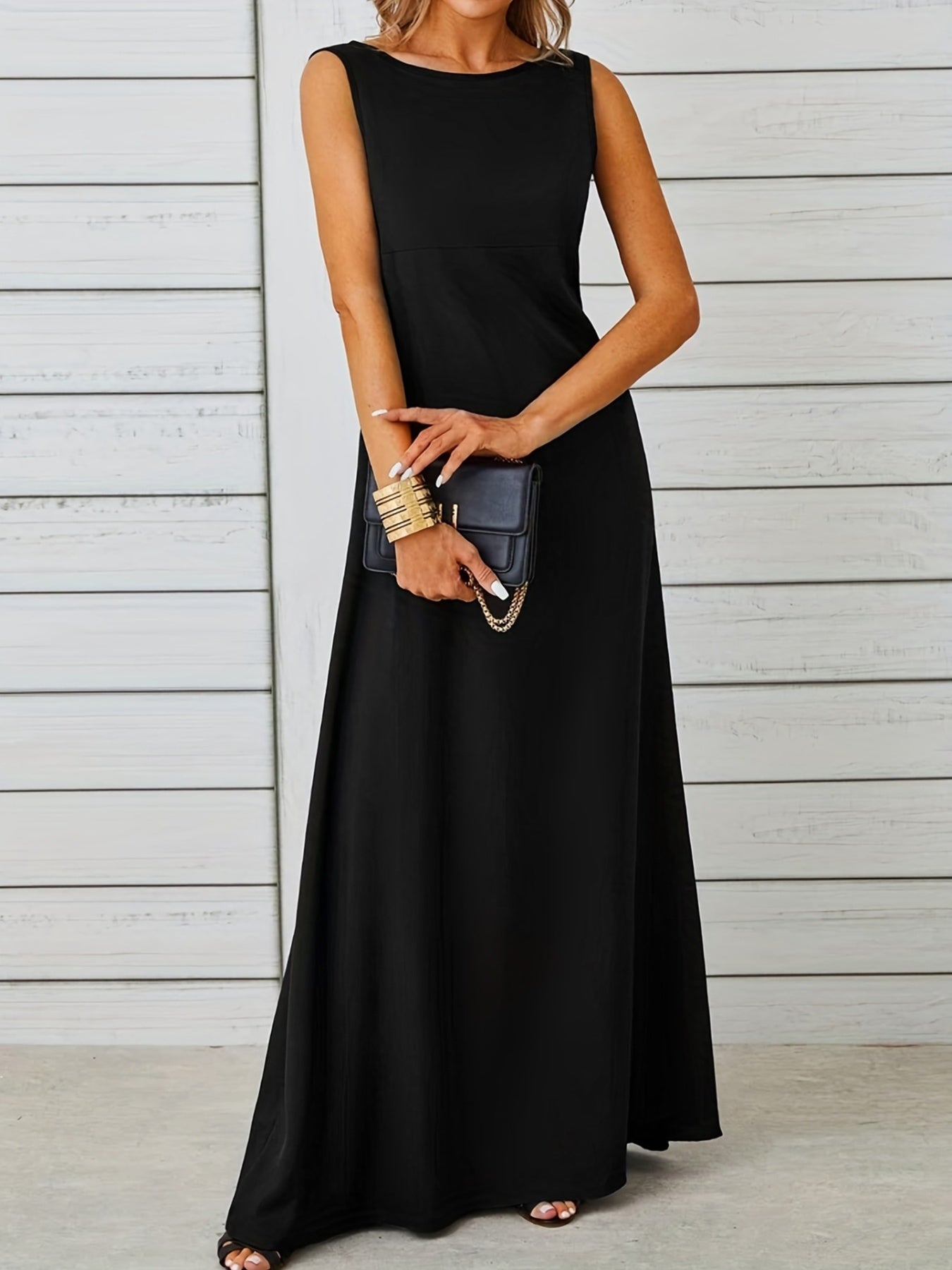 Sleeveless Flowy Maxi Dress by Trendsi