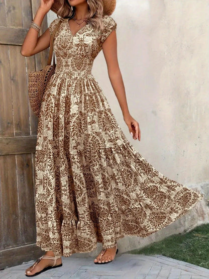 Cap Sleeve Maxi Dress – Uneeque Designzz