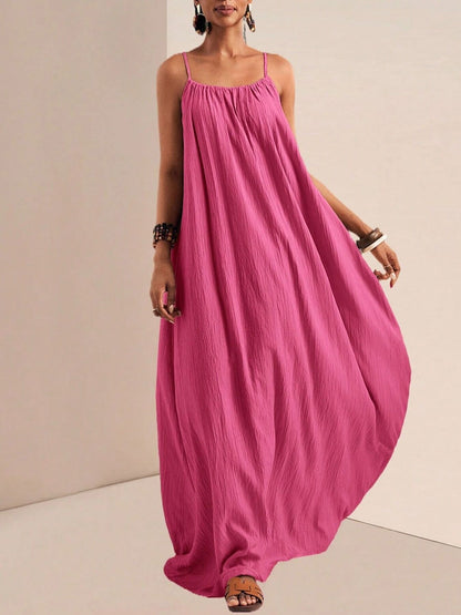 Spaghetti Strap Flowy Maxi Dress – Uneeque Designzz