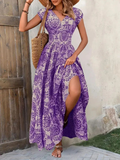 Cap Sleeve Maxi Dress – Uneeque Designzz