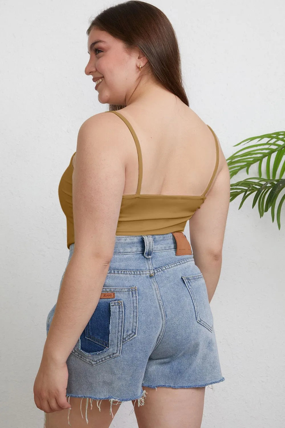 Basic Bae Full Size Round Neck Slim Cami Plus Size by Trendsi