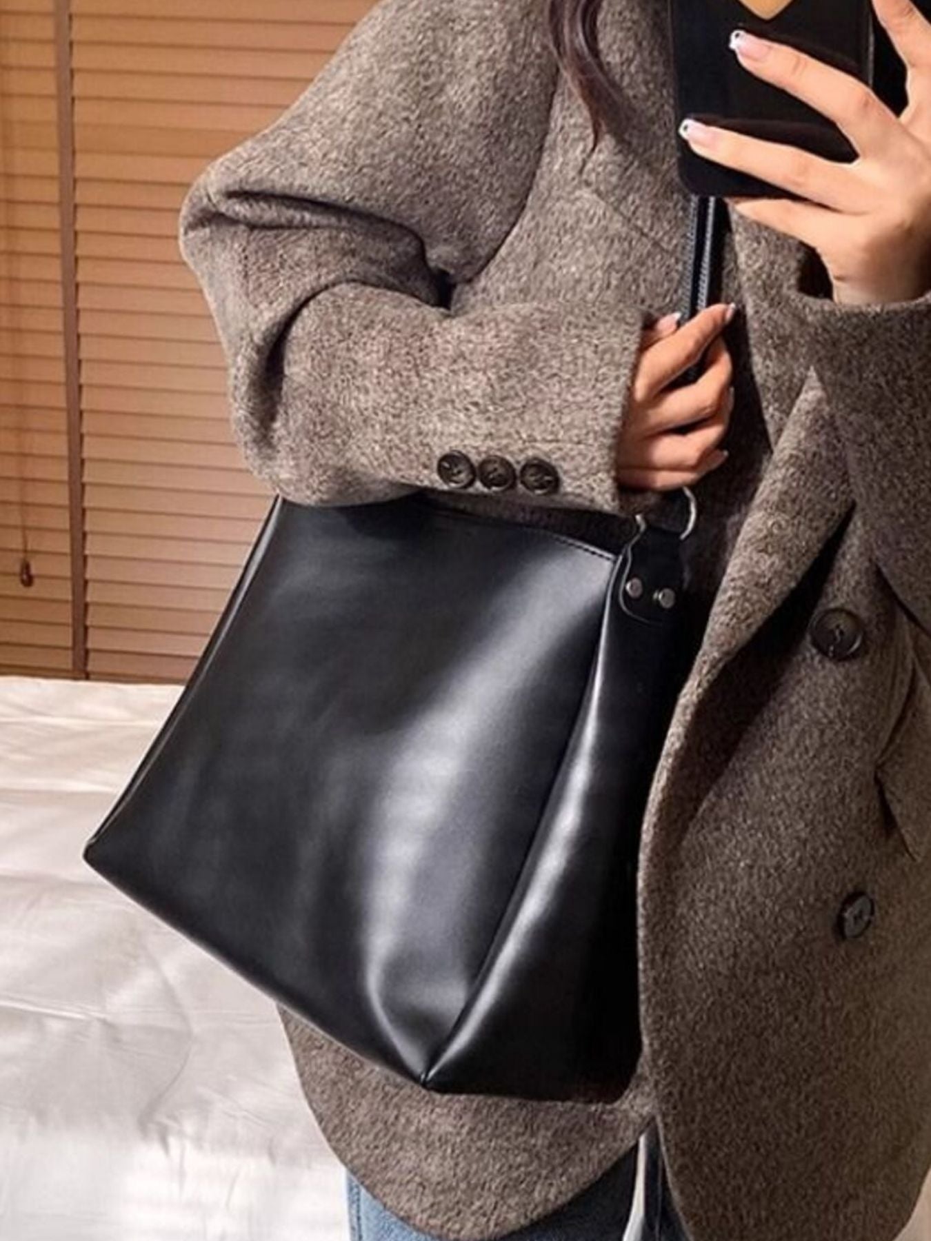 PU Leather Shoulder Bag by Trendsi