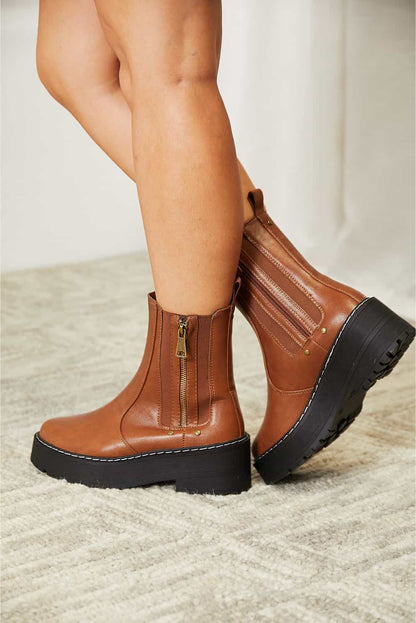 Forever Link Side Zip Platform Boots – Uneeque Designzz