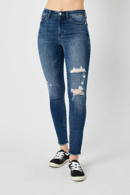 Judy Blue Full Size High Waist Distressed Skinny Jeans – Uneeque Designzz
