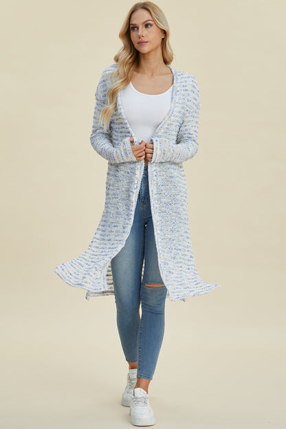 Double Take Full Size Open-Front Longline Cardigan – Uneeque Designzz