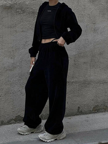 Zip-Up Hoodie and Pocketed Pants Set – Uneeque Designzz