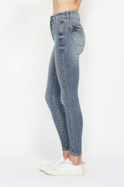 Judy Blue Full Size Tummy Control Contrast Wash Skinny Jeans – Uneeque Designzz