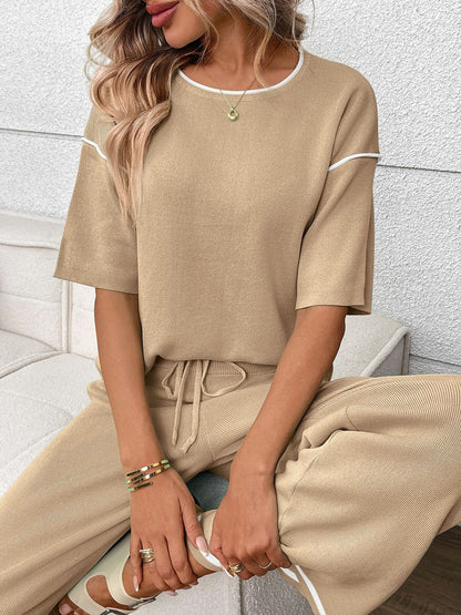 Round Neck Half Sleeve Top and Pants Set – Uneeque Designzz