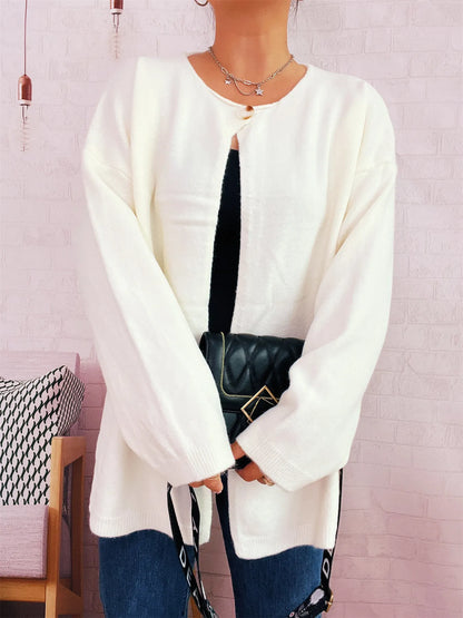 Oversized One Button Drop Shoulder Cardigan One Size Top – Uneeque Designzz