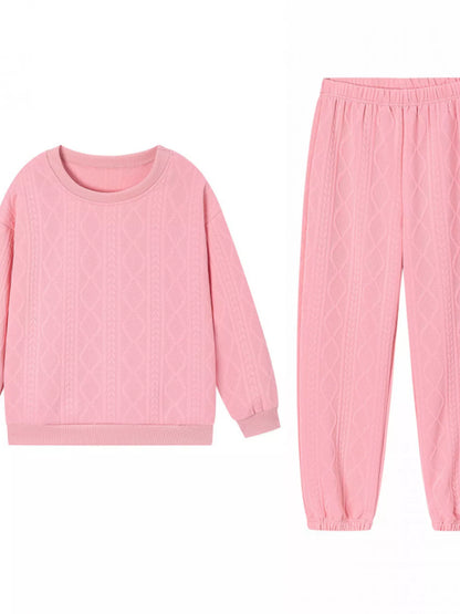 Texture Round Neck Top and Pants Set – Uneeque Designzz