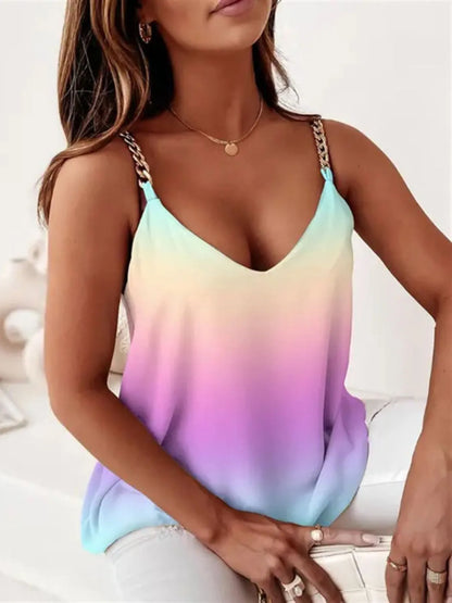 Chain Strap V-Neck Tank Top – Uneeque Designzz